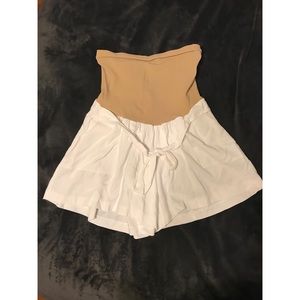 Motherhood Maternity Shorts - White